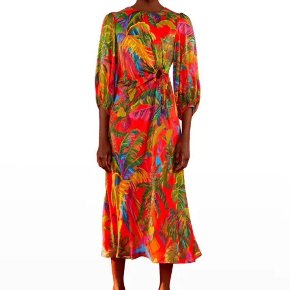 Farm Rio Urban Jungle Midi Dress Size Small